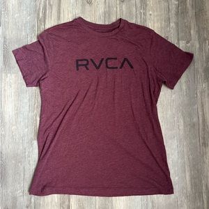 RVCA Mens Red Short Sleeve Shirt